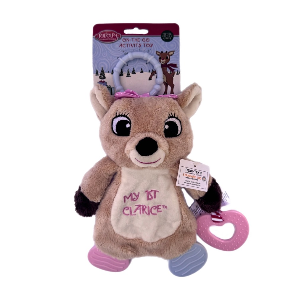 Rudolph Red-Nosed Reindeer My 1st Clarice On-The-Go Activity Stroller Teether